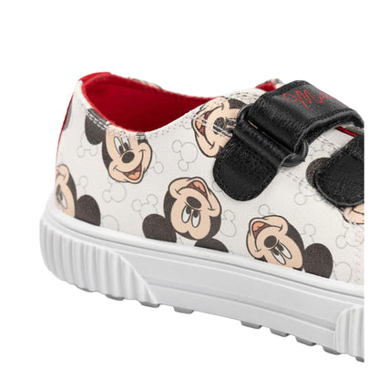 White - Side - Disney Boys Mickey Mouse All-Over Print Trainers