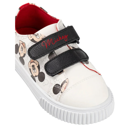 White - Front - Disney Boys Mickey Mouse All-Over Print Trainers