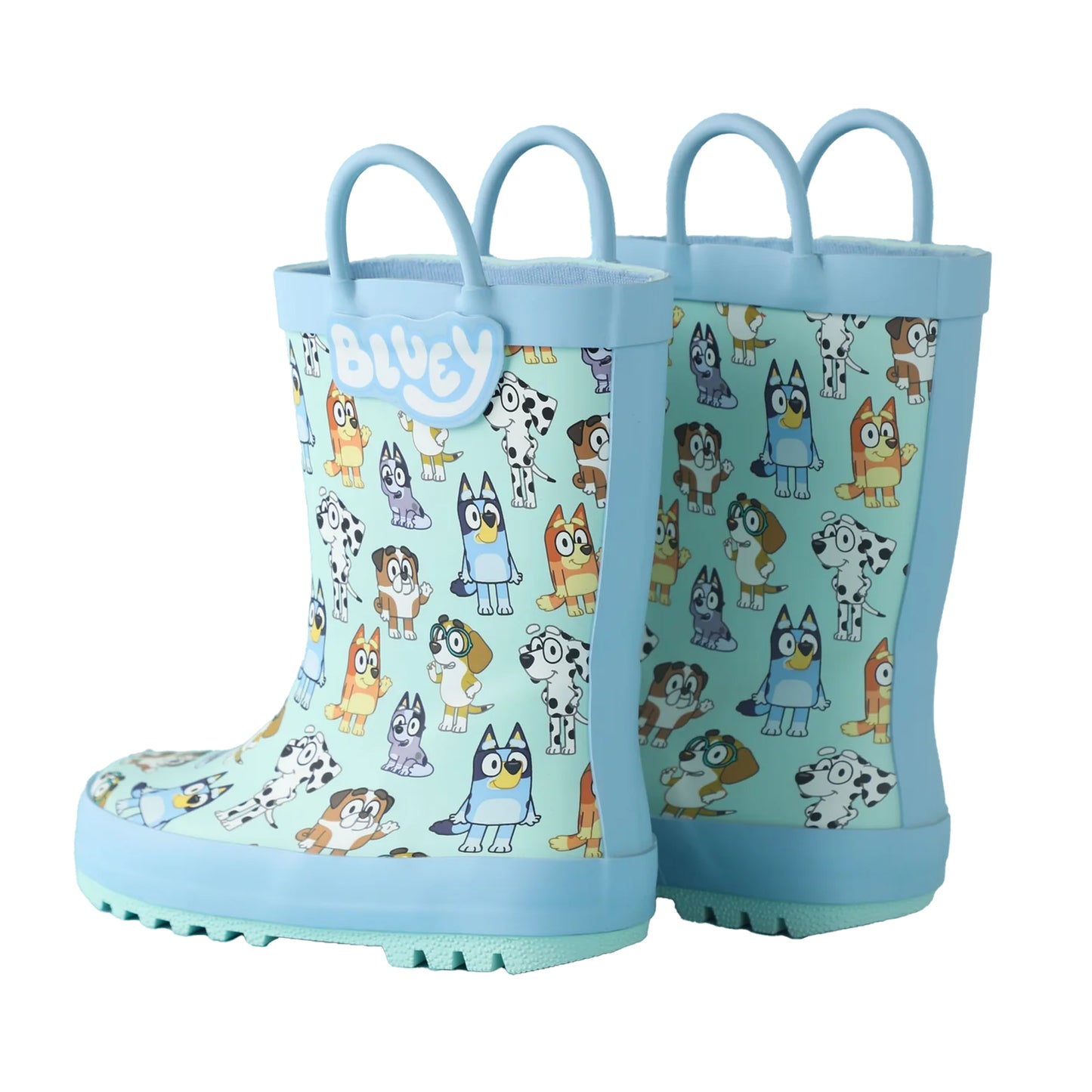 Blue - Back - Bluey Childrens-Kids Characters Printed All-Over Print Wellington Boots