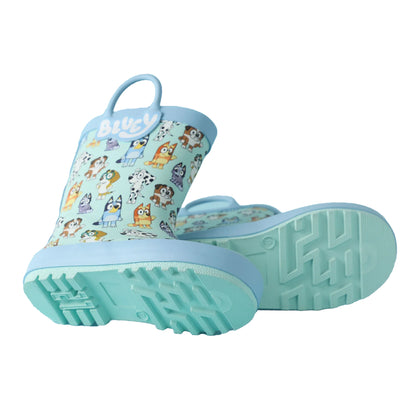 Blue - Side - Bluey Childrens-Kids Characters Printed All-Over Print Wellington Boots