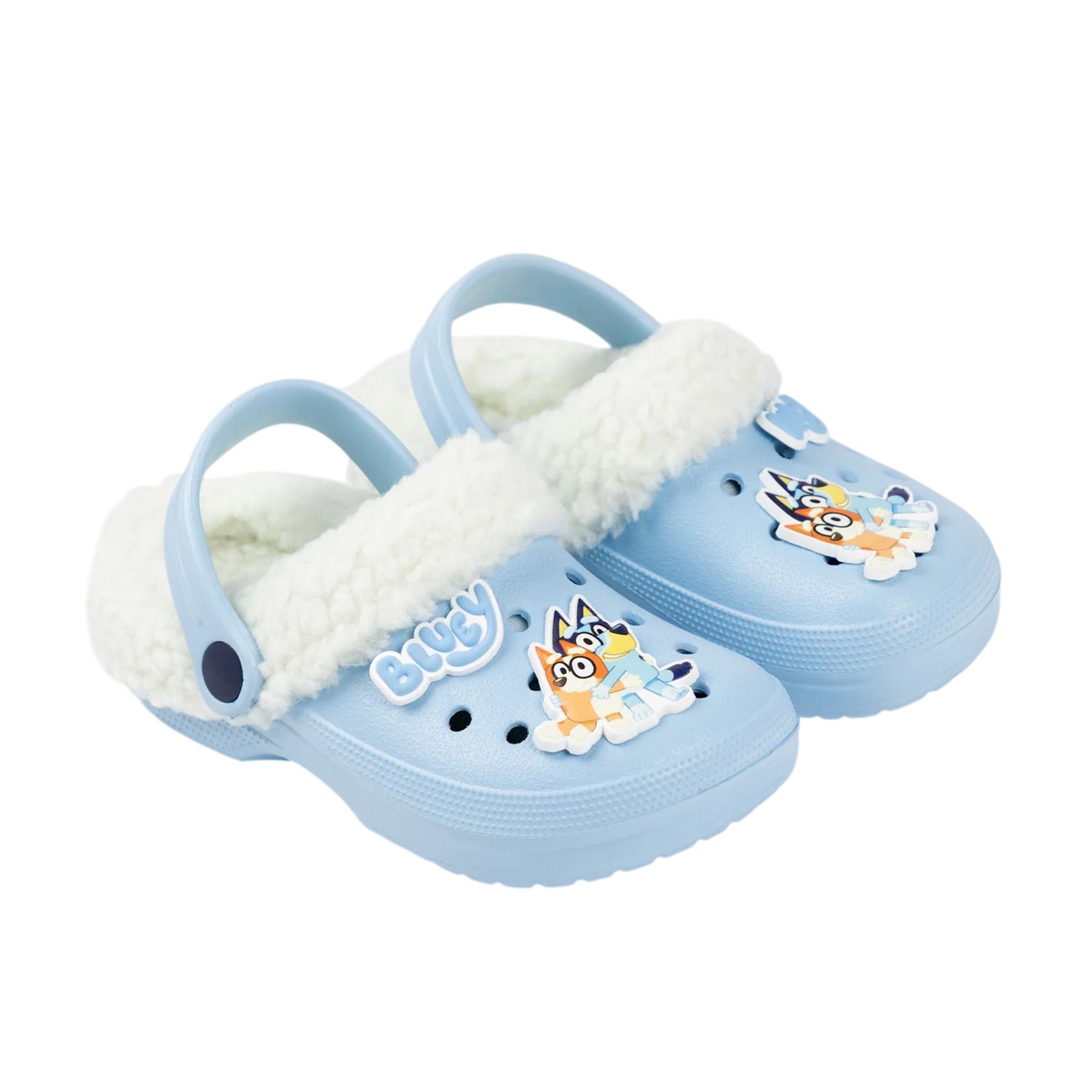 Blue-Multicoloured - Front - Bluey Childrens-Kids Characters Clogs