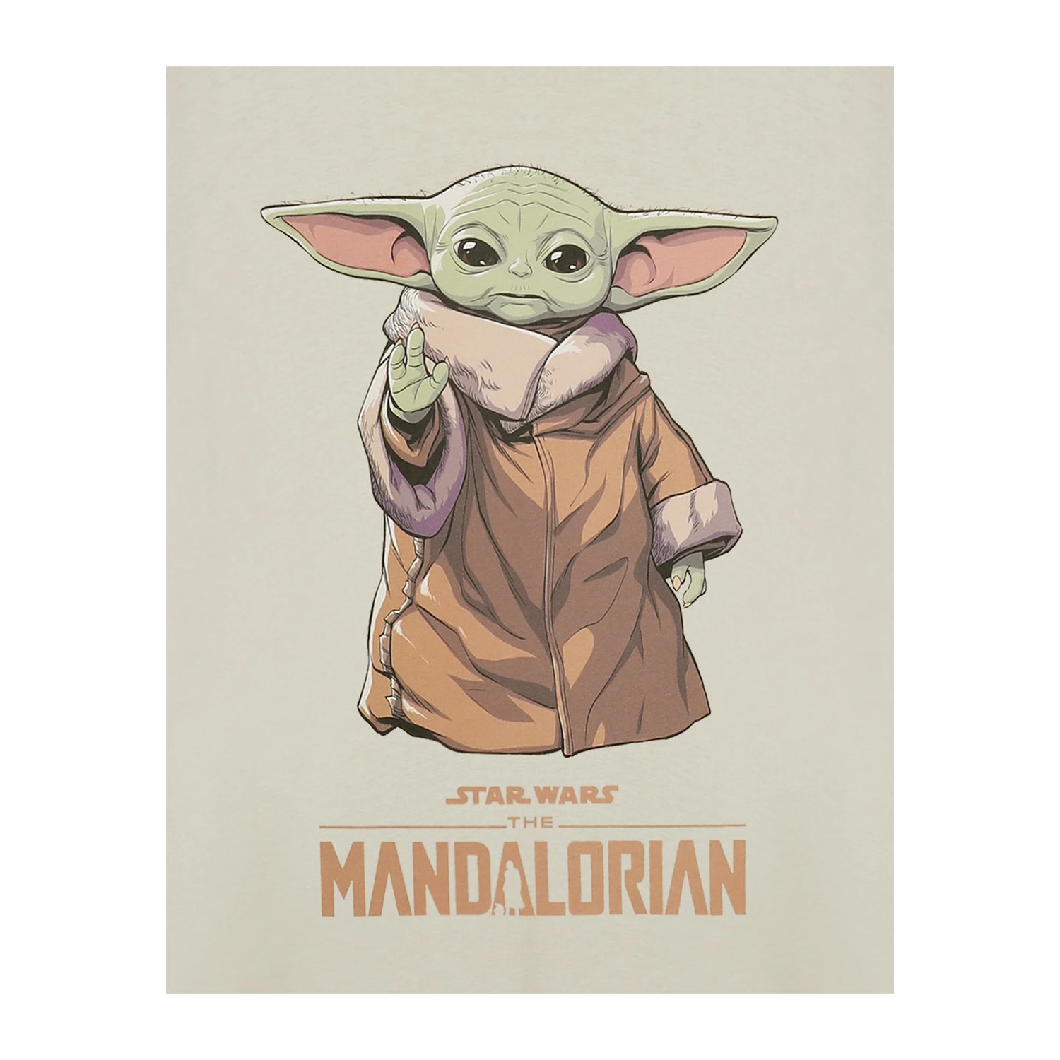 Beige - Lifestyle - Star Wars The Mandalorian Mens Grogu Short-Sleeved T-Shirt