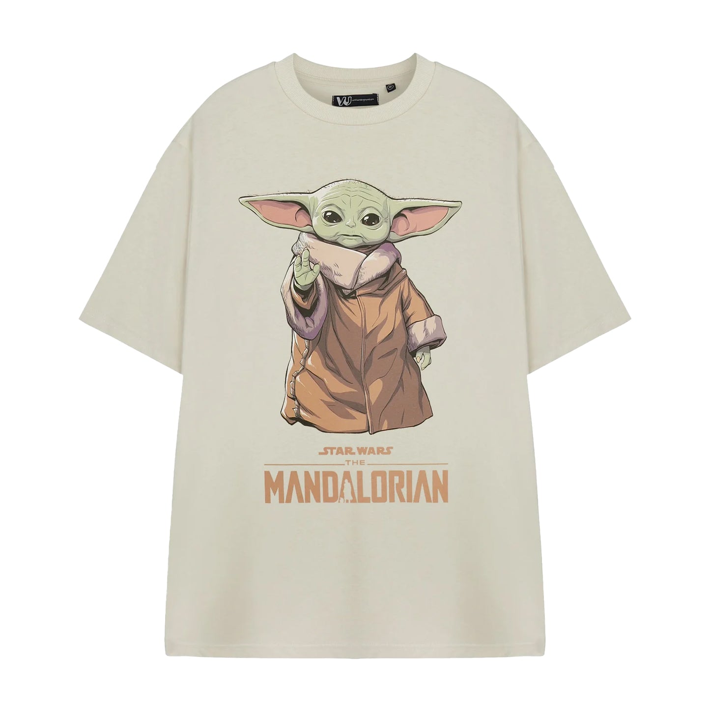 Beige - Front - Star Wars The Mandalorian Mens Grogu Short-Sleeved T-Shirt