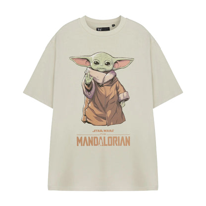 Beige - Front - Star Wars The Mandalorian Mens Grogu Short-Sleeved T-Shirt