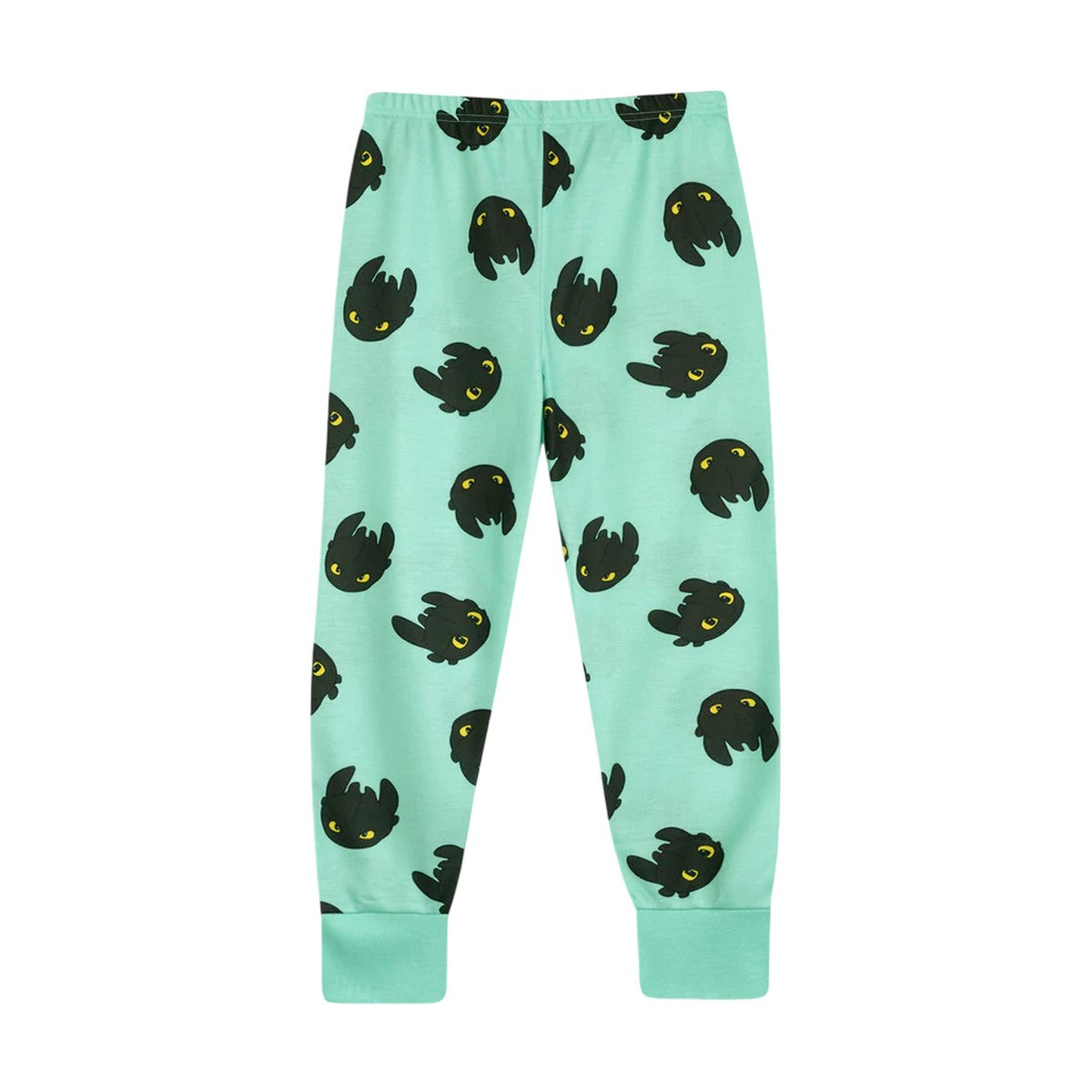 Black-Blue - Side - How To Train Your Dragon Childrens-Kids Toothless Long-Sleeved Long Pyjama Set