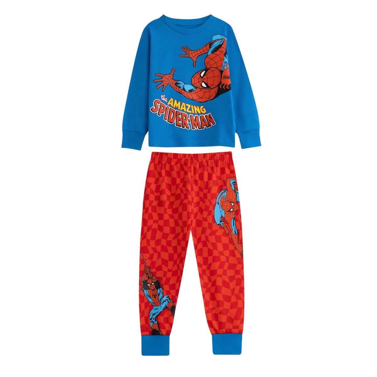 Multicoloured - Side - The Amazing Spider-Man Boys Long-Sleeved Long Pyjama Set (Pack of 2)