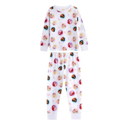 Multicoloured - Back - Disney Princess Girls Long-Sleeved Long Pyjama Set (Pack of 2)