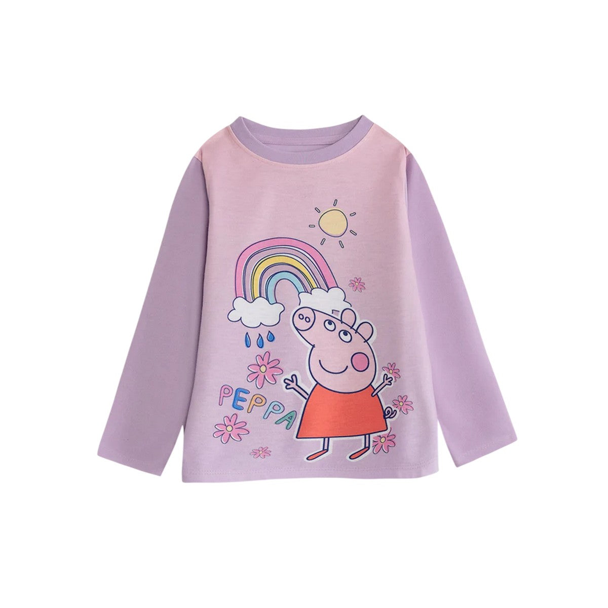 Multicoloured - Side - Peppa Pig Girls Character Long-Sleeved Long Pyjama Set (Pack of 2)