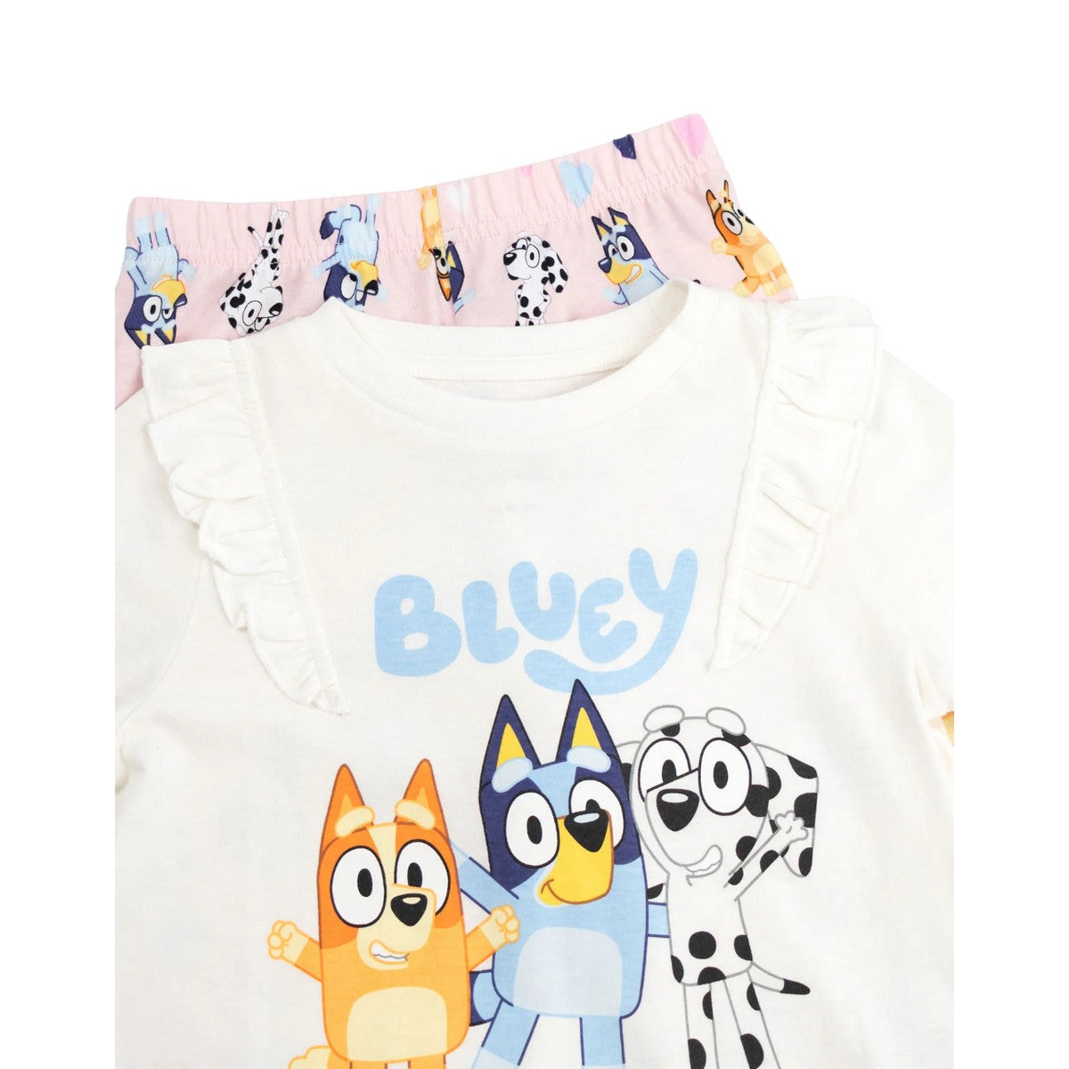 Cream - Lifestyle - Bluey Girls Character Long-Sleeved Long Pyjama Set