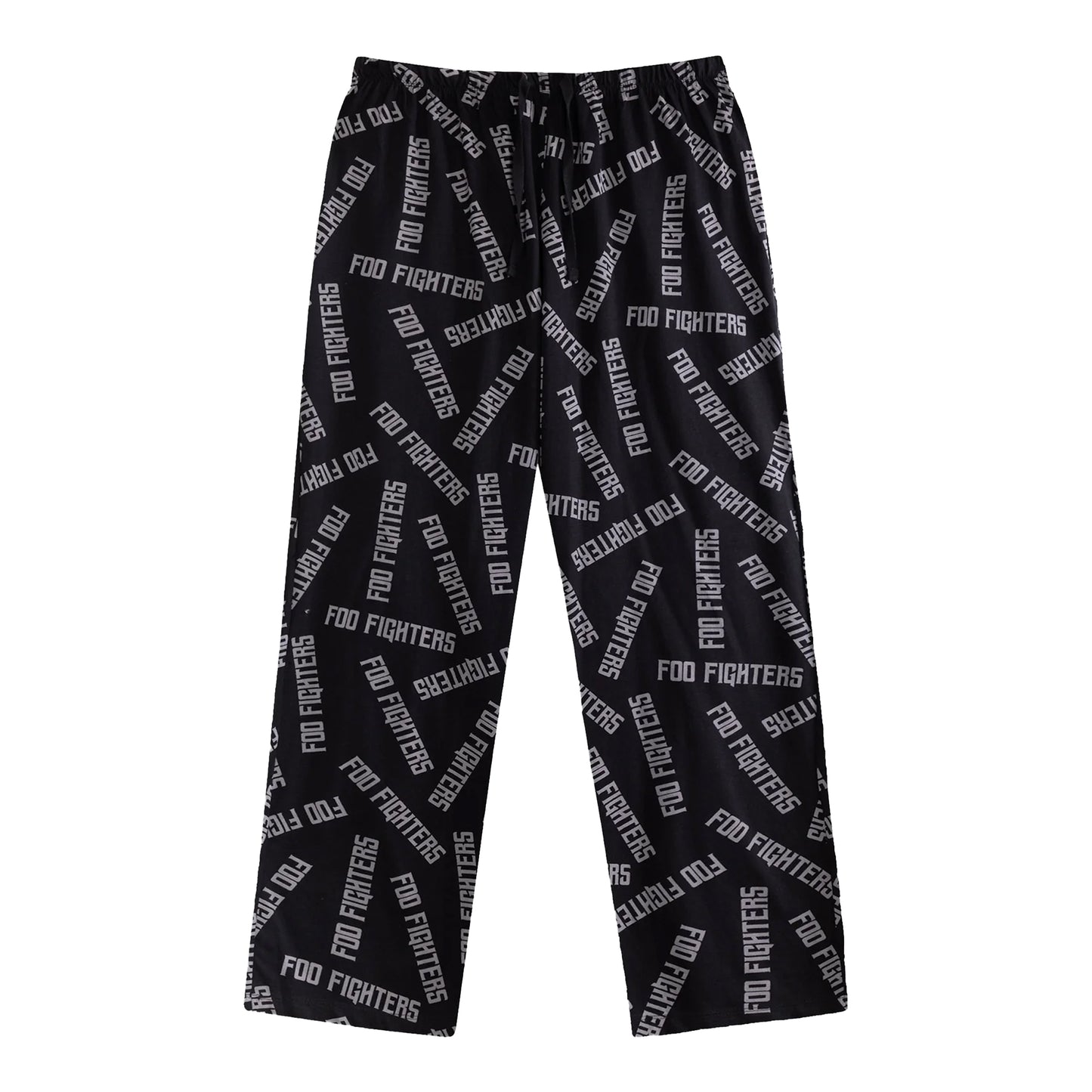 Black - Lifestyle - Foo Fighters Mens Logo Short-Sleeved Long Pyjama Set