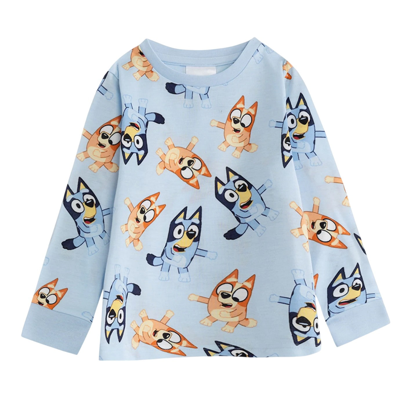 Blue - Side - Bluey Boys Character Long-Sleeved Long Pyjama Set