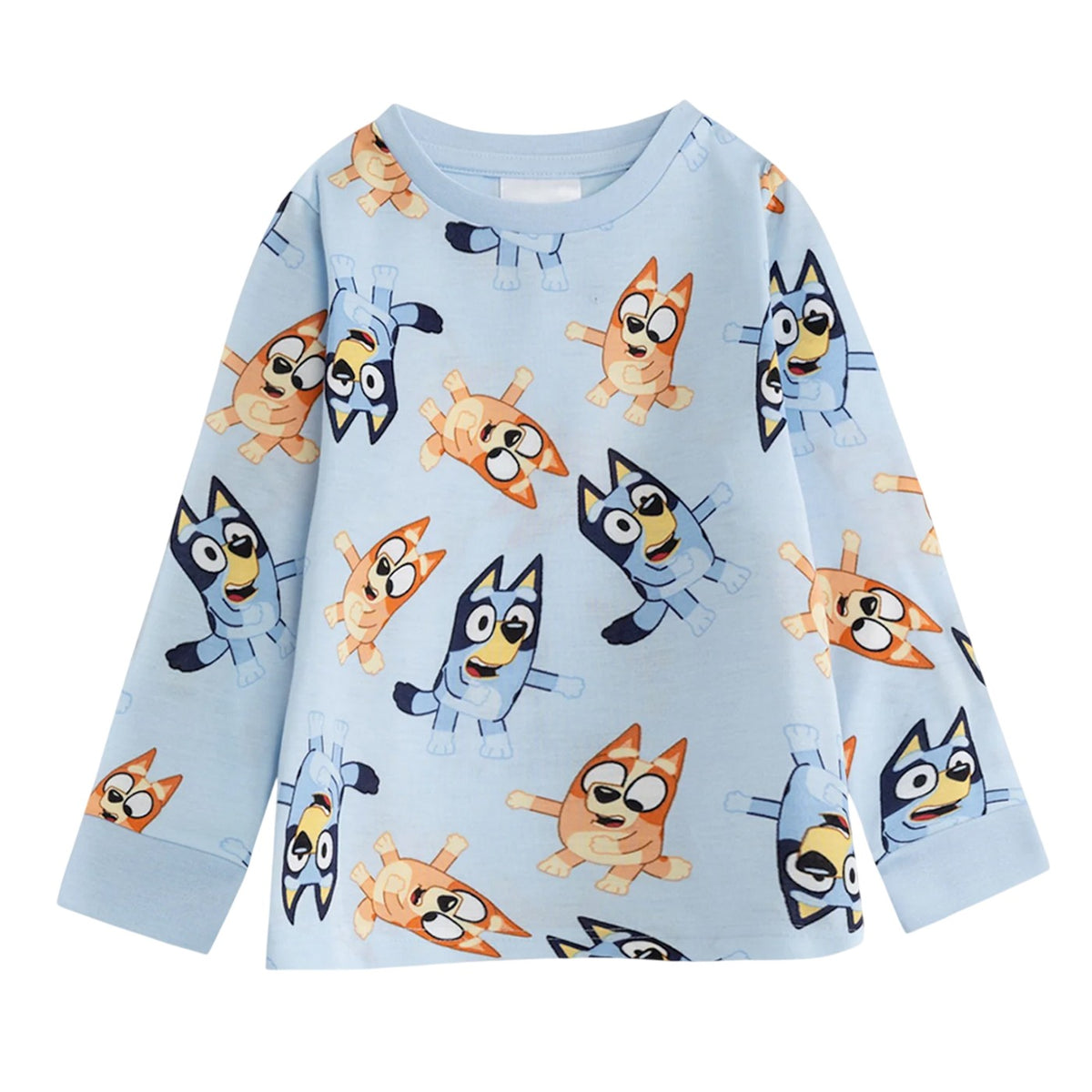 Blue - Side - Bluey Boys Character Long-Sleeved Long Pyjama Set