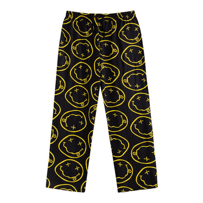 Black - Lifestyle - Nirvana Mens Logo Short-Sleeved Long Pyjama Set