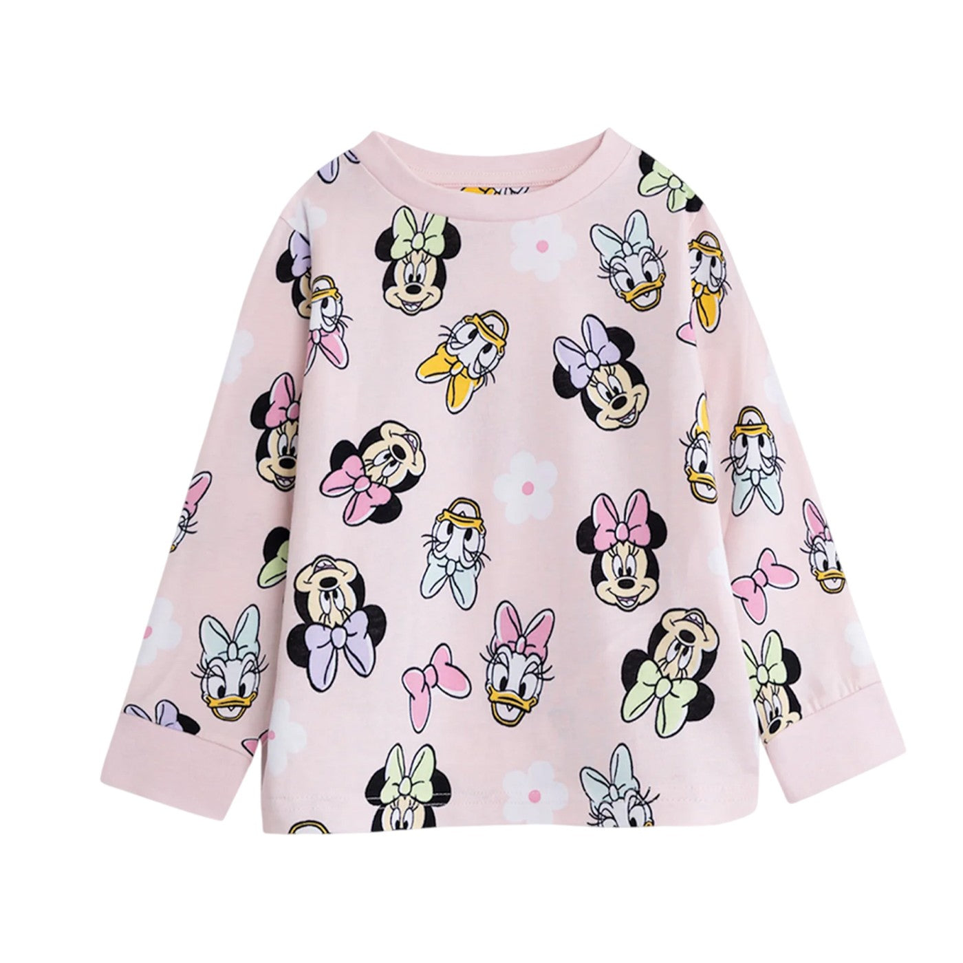 Multicoloured - Side - Disney Girls Minnie Mouse Short-Sleeved Long Pyjama Set (Pack of 2)