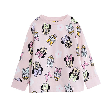 Multicoloured - Side - Disney Girls Minnie Mouse Short-Sleeved Long Pyjama Set (Pack of 2)