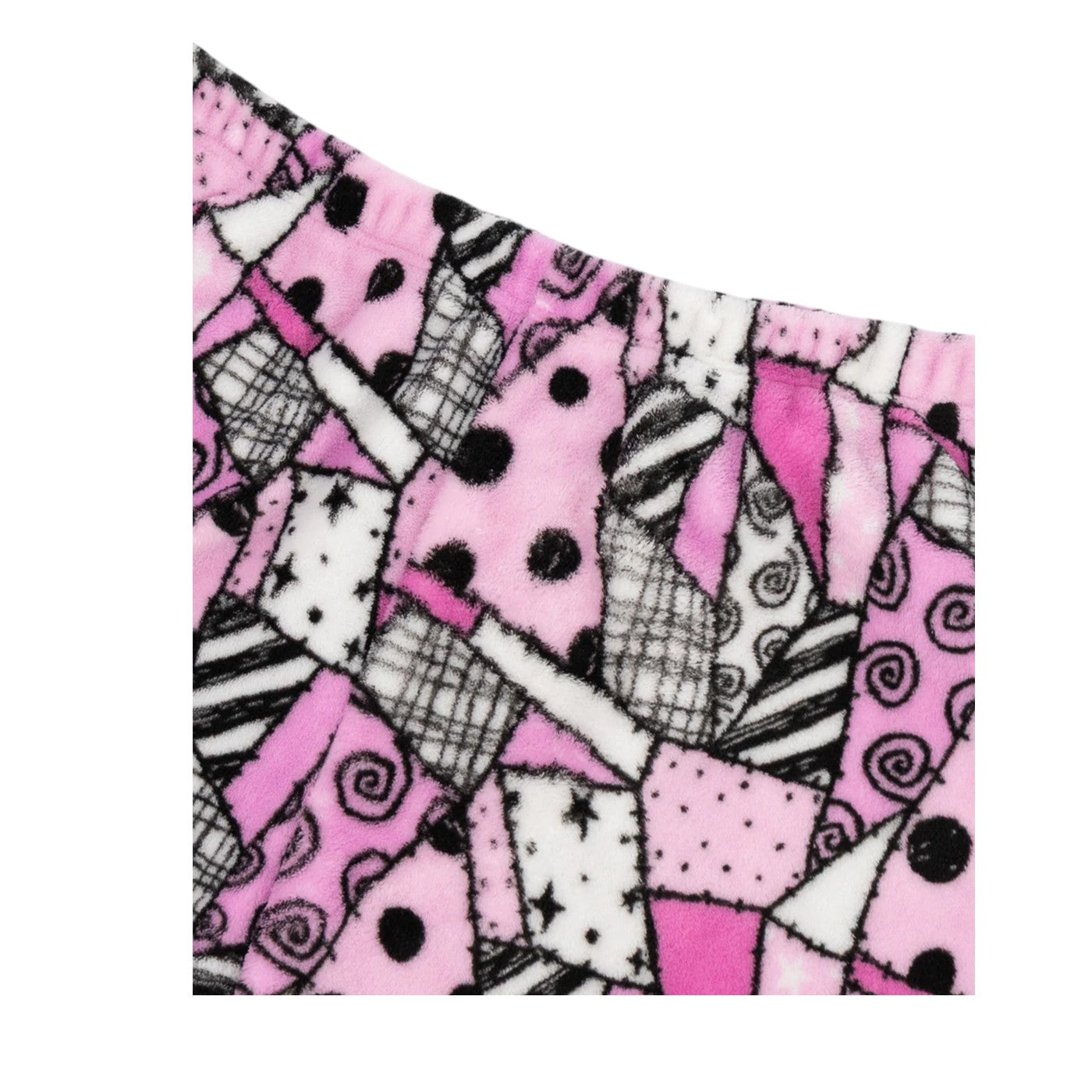 Black-Pink - Side - The Nightmare Before Christmas Womens-Ladies Logo Long-Sleeved Long Pyjama Set