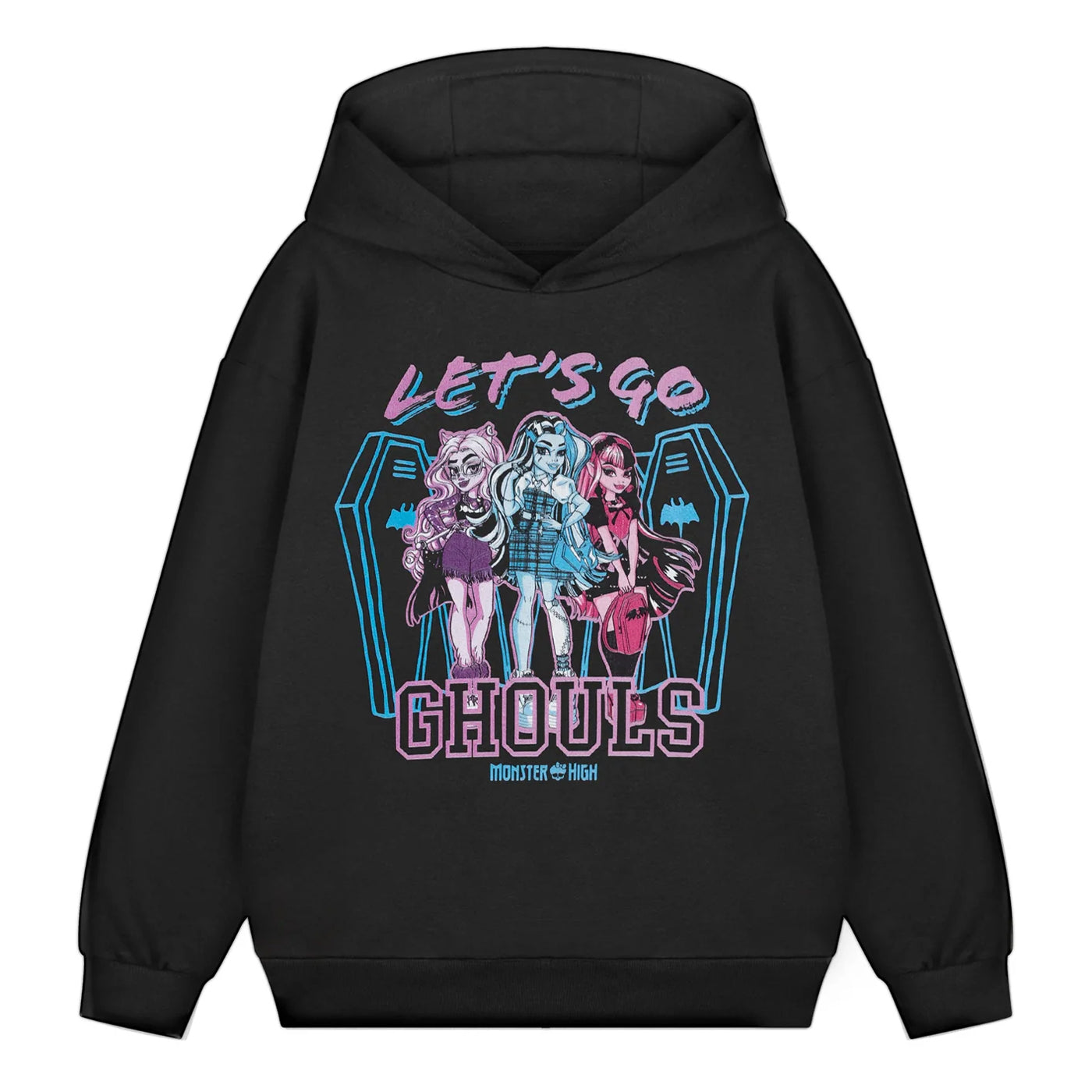 Black - Front - Monster High Girls Let´s Go Ghouls Hoodie