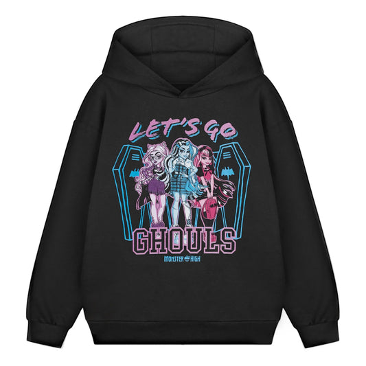 Black - Front - Monster High Girls Let´s Go Ghouls Hoodie