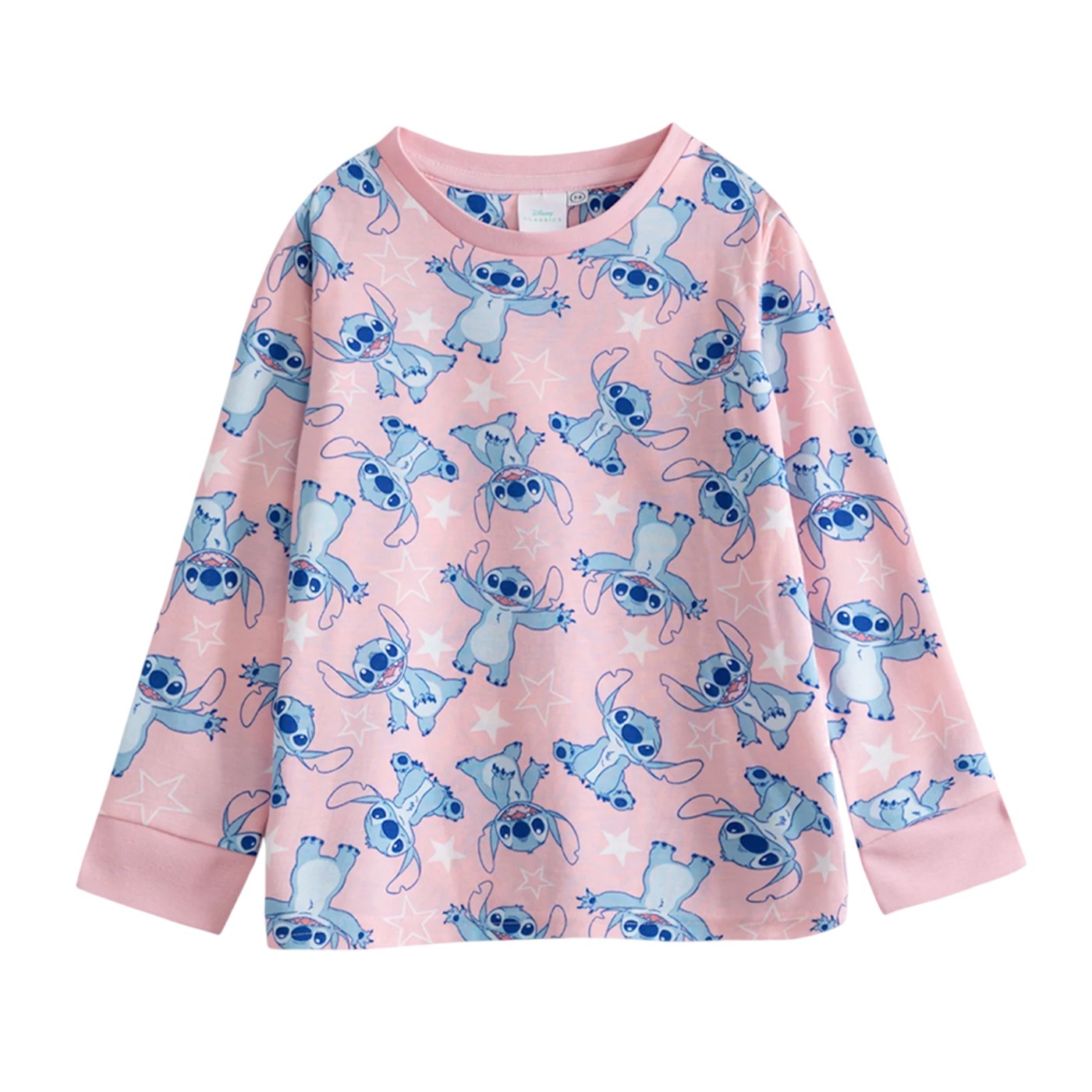 Pink-White - Back - Lilo & Stitch Girls Stitch Long-Sleeved Long Pyjama Set (Pack of 3)