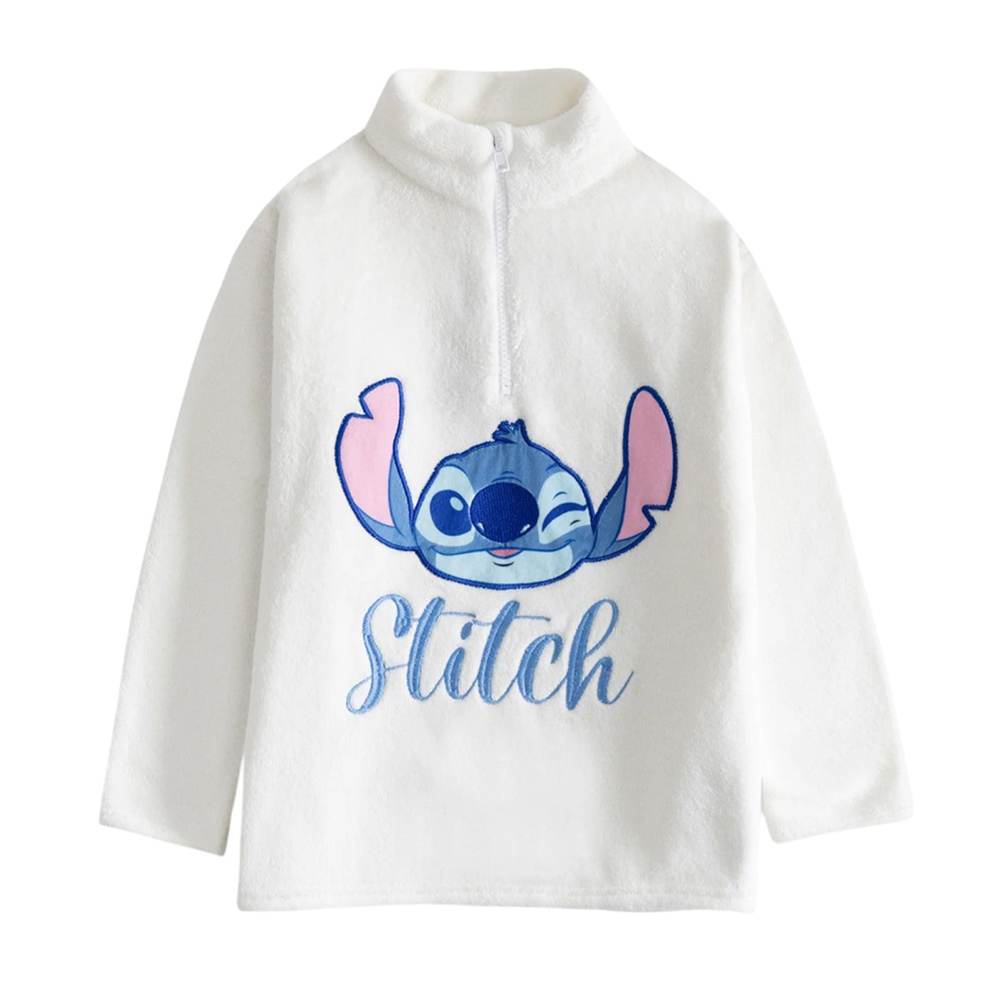 Pink-White - Side - Lilo & Stitch Girls Stitch Long-Sleeved Long Pyjama Set (Pack of 3)