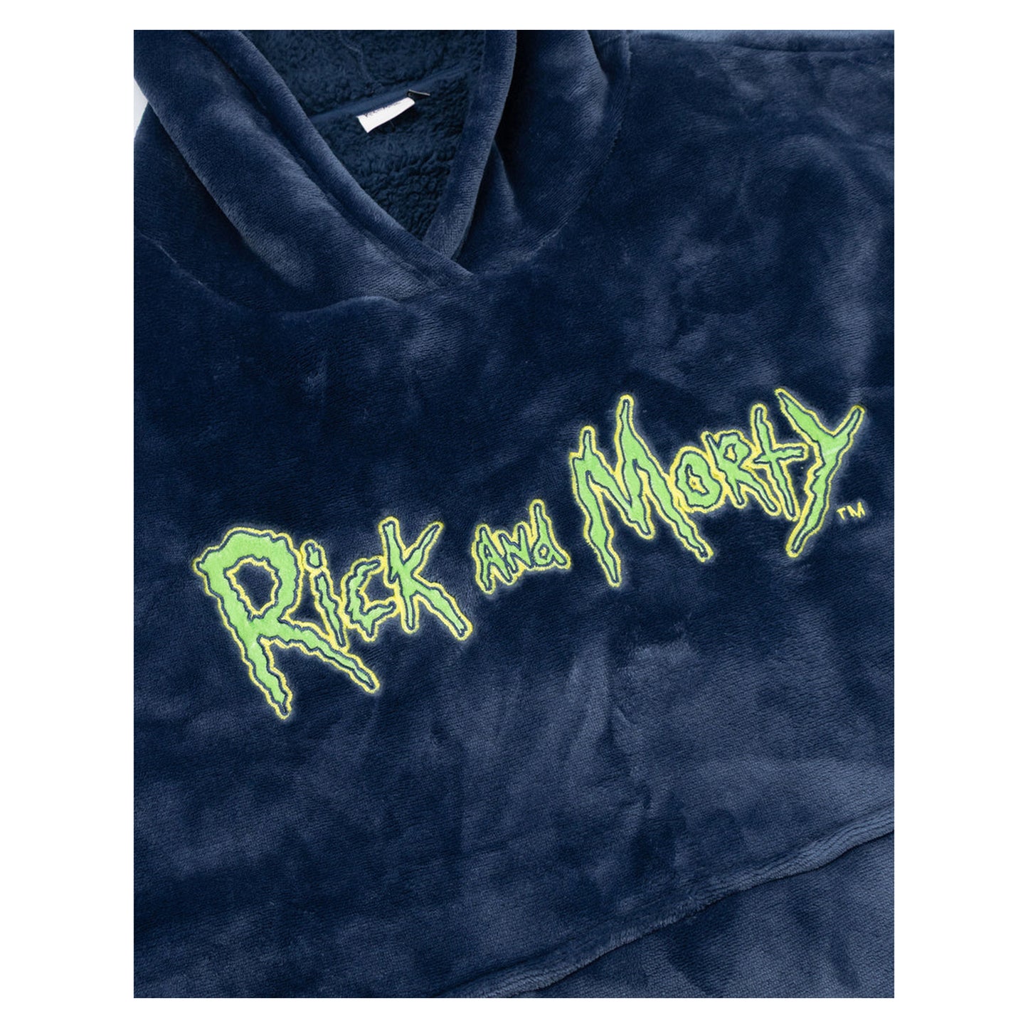 Black - Side - Rick And Morty Mens Character Hoodie Blanket
