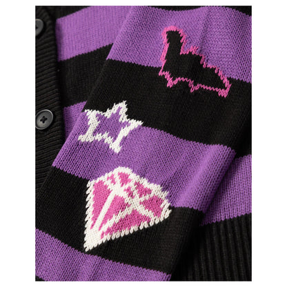 Purple-Black - Side - Monster High Womens-Ladies Alumni Cardigan