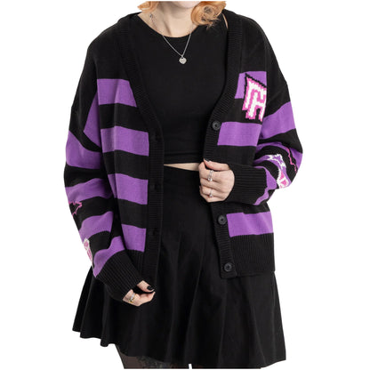 Purple-Black - Lifestyle - Monster High Womens-Ladies Alumni Cardigan