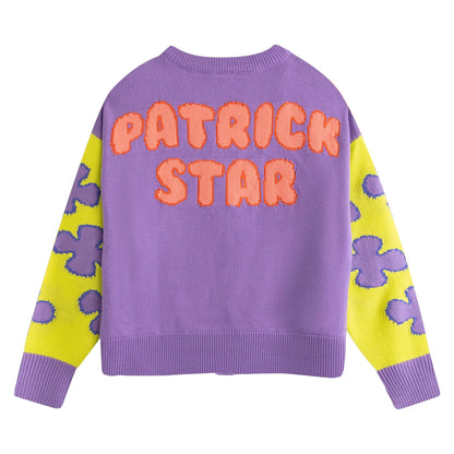 Purple-Pink-Yellow - Back - SpongeBob SquarePants Womens-Ladies Patrick Star Cardigan