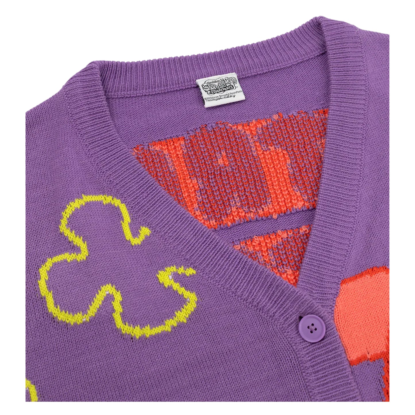 Purple-Pink-Yellow - Side - SpongeBob SquarePants Womens-Ladies Patrick Star Cardigan