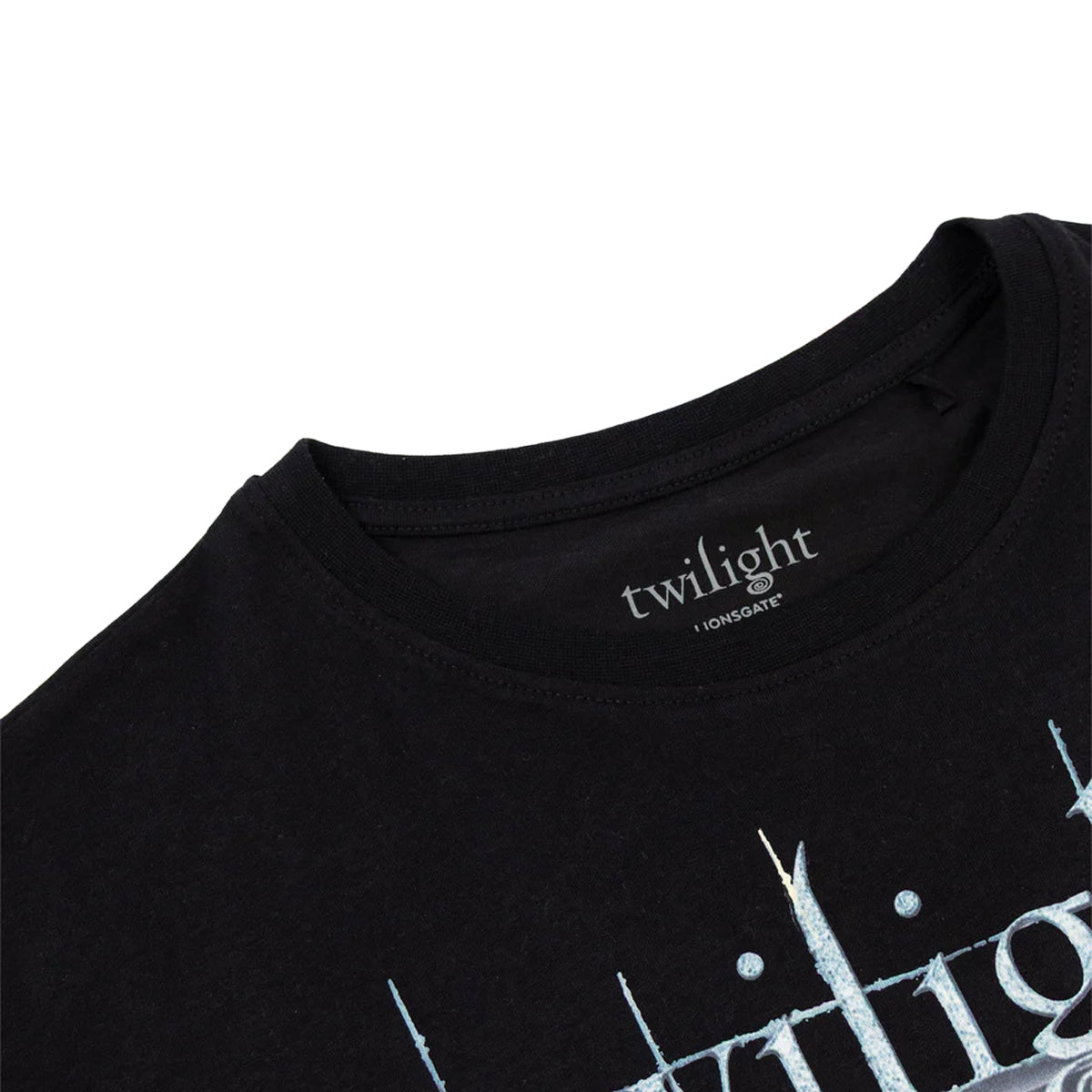 Black - Side - Twilight Womens-Ladies Logo Short-Sleeved Long Pyjama Set