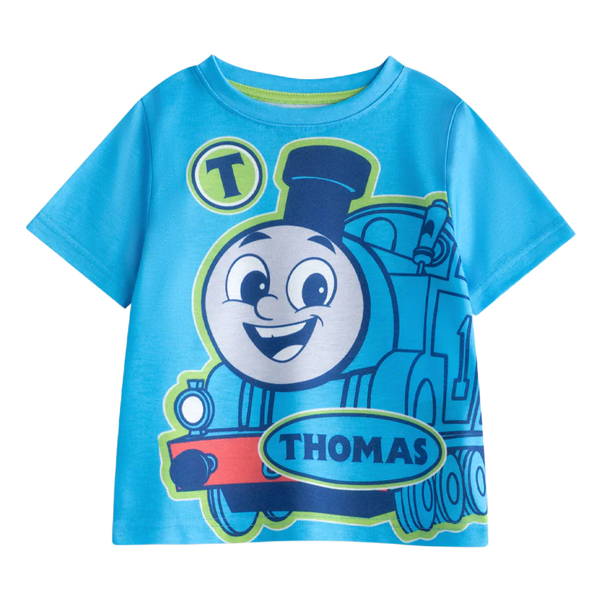 Blue-Green - Side - Thomas And Friends Boys Thomas And Percy Short-Sleeved Long Pyjama Set (Pack of 2)