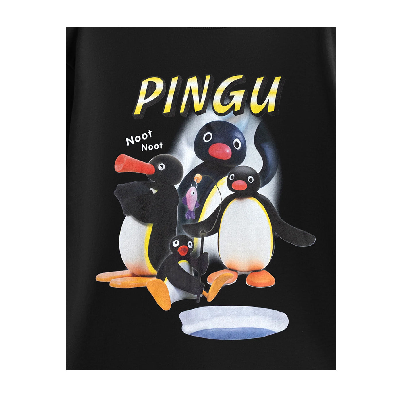 Black - Side - Pingu Unisex Adult Noot Noot Short-Sleeved T-Shirt