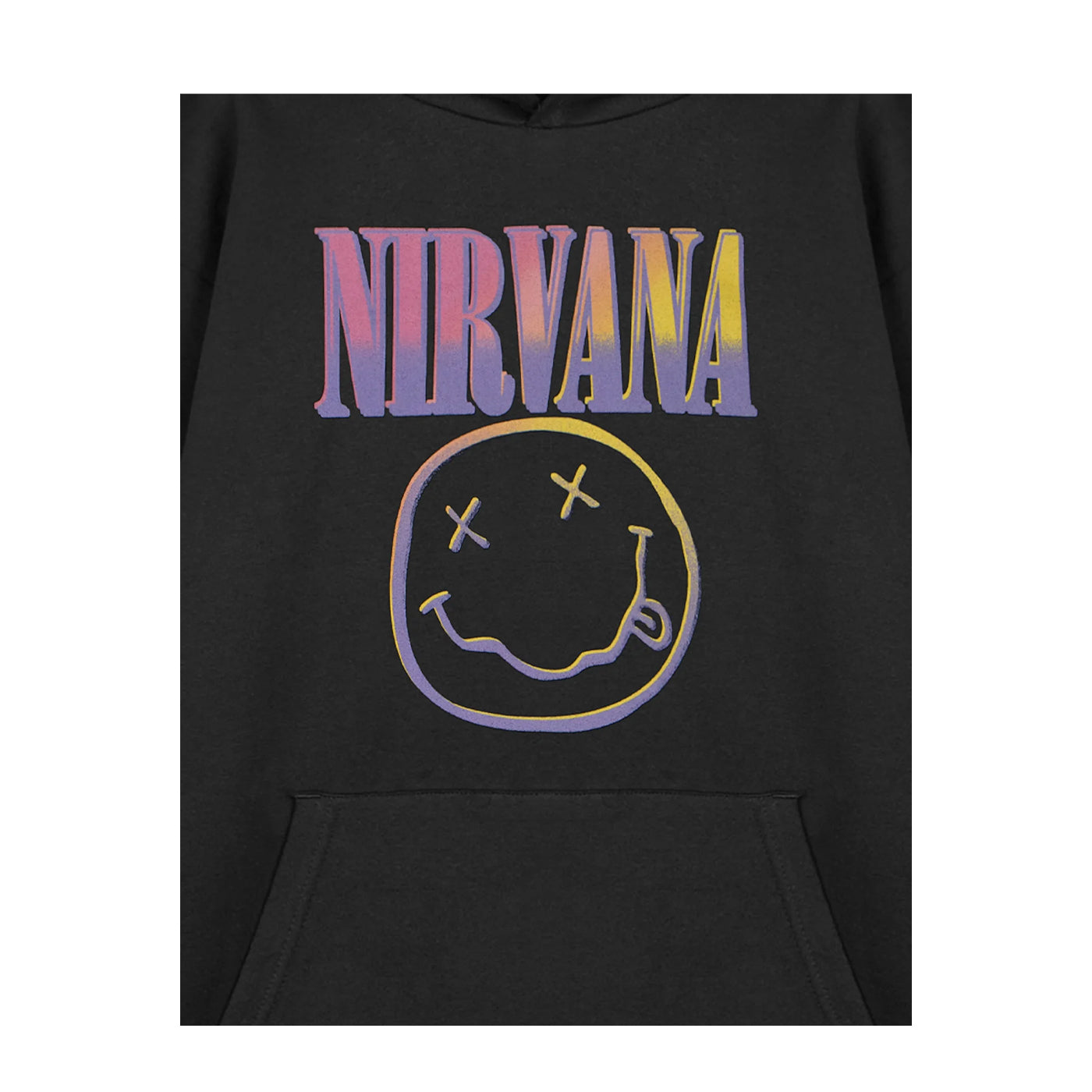 Black - Side - Nirvana Unisex Adult Sunset Logo Hoodie