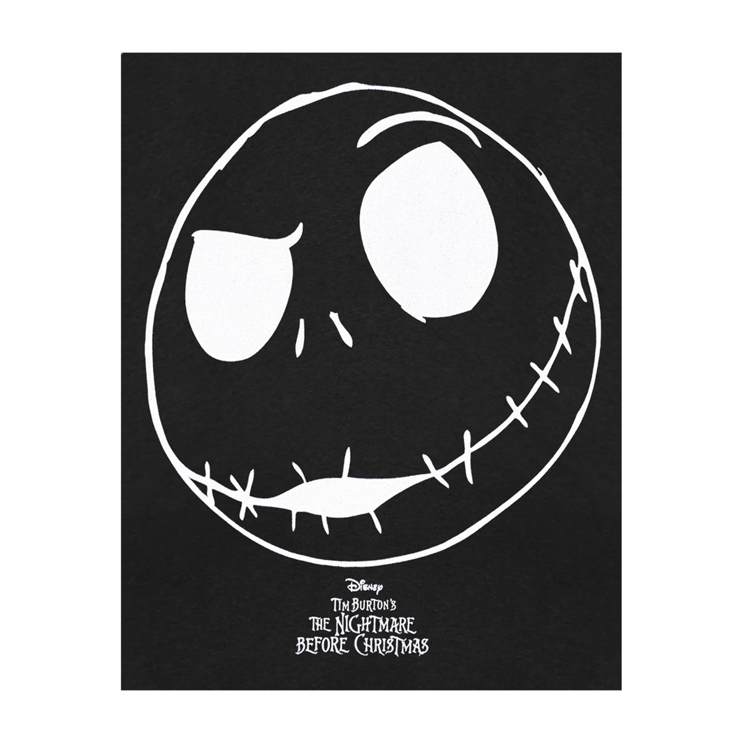 Black - Side - The Nightmare Before Christmas Childrens-Kids Jack Skellington Short-Sleeved T-Shirt