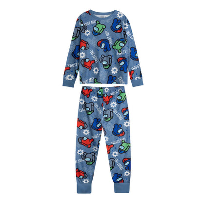 Multicoloured - Back - Among Us Boys Character Long Pyjama Set (Pack of 2)