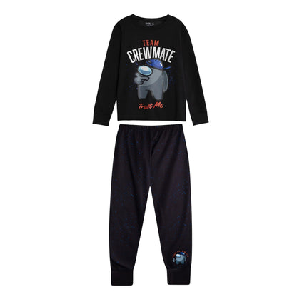 Multicoloured - Side - Among Us Boys Character Long Pyjama Set (Pack of 2)