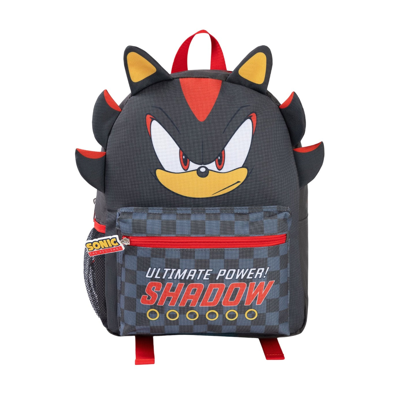 Grey - Front - Sonic The Hedgehog Childrens-Kids Shadow Backpack