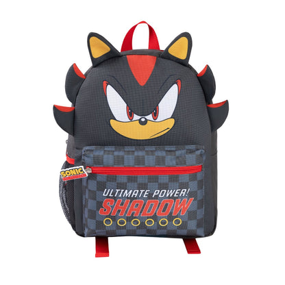 Grey - Front - Sonic The Hedgehog Childrens-Kids Shadow Backpack