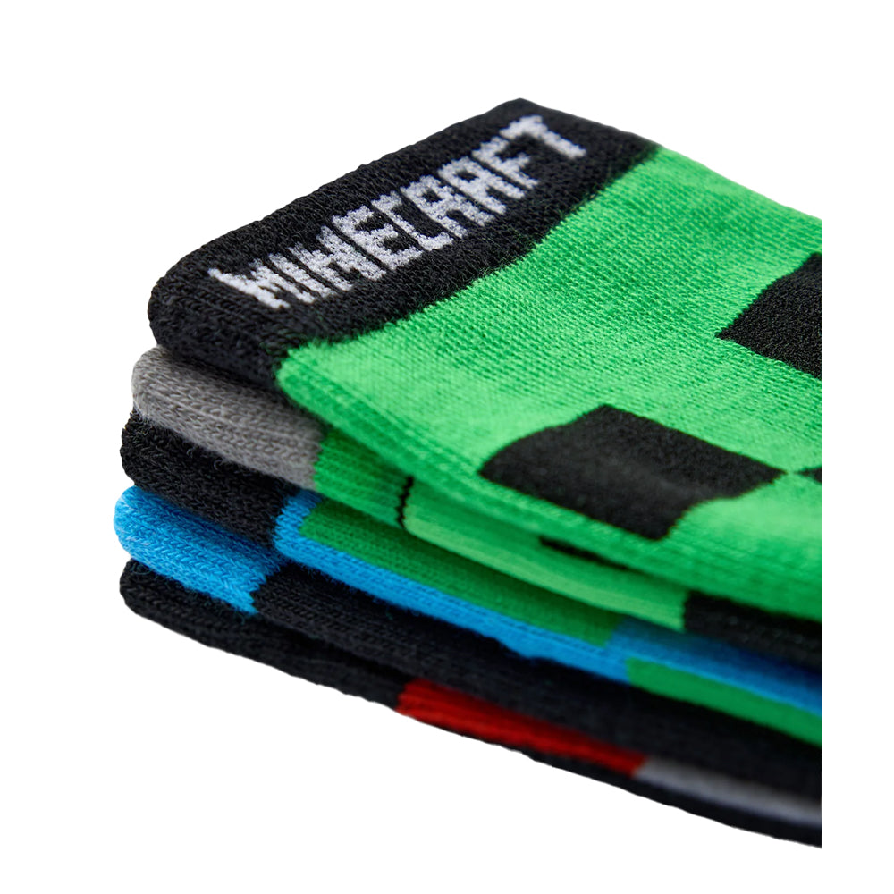 Multicoloured - Side - Among Us Boys Characters Calf-Length Socks (Pack of 5)