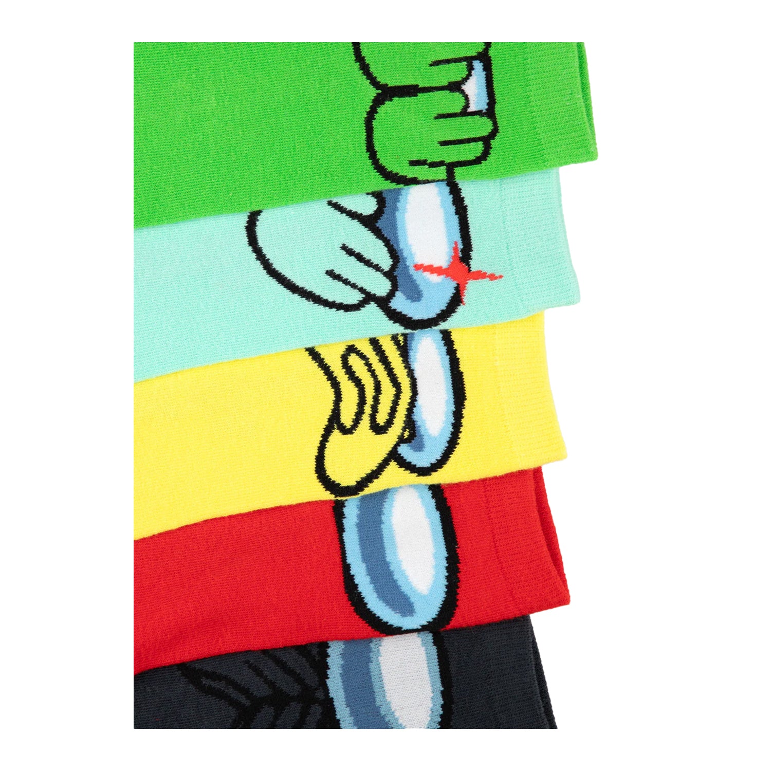 Multicoloured - Back - Among Us Boys Character Calf-Length Socks (Pack of 5)