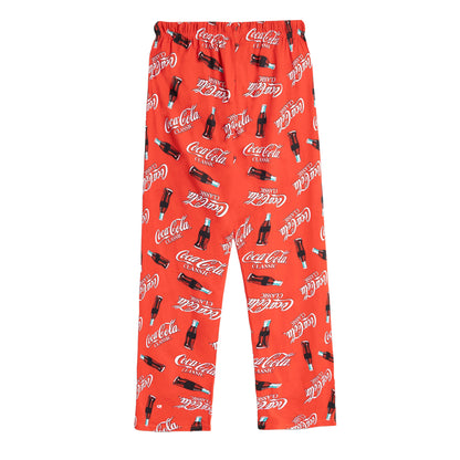 Red - Back - Coca-Cola Mens Printed Lounge Pants
