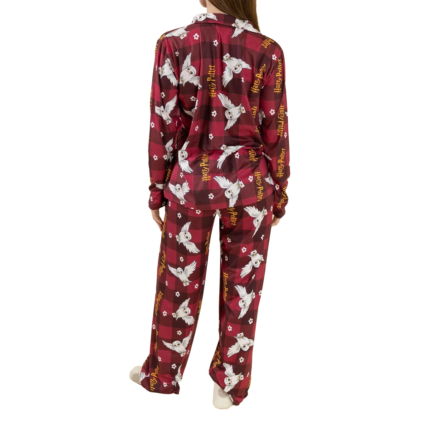 Red - Back - Harry Potter Womens-Ladies Hedwig Long Pyjama Set