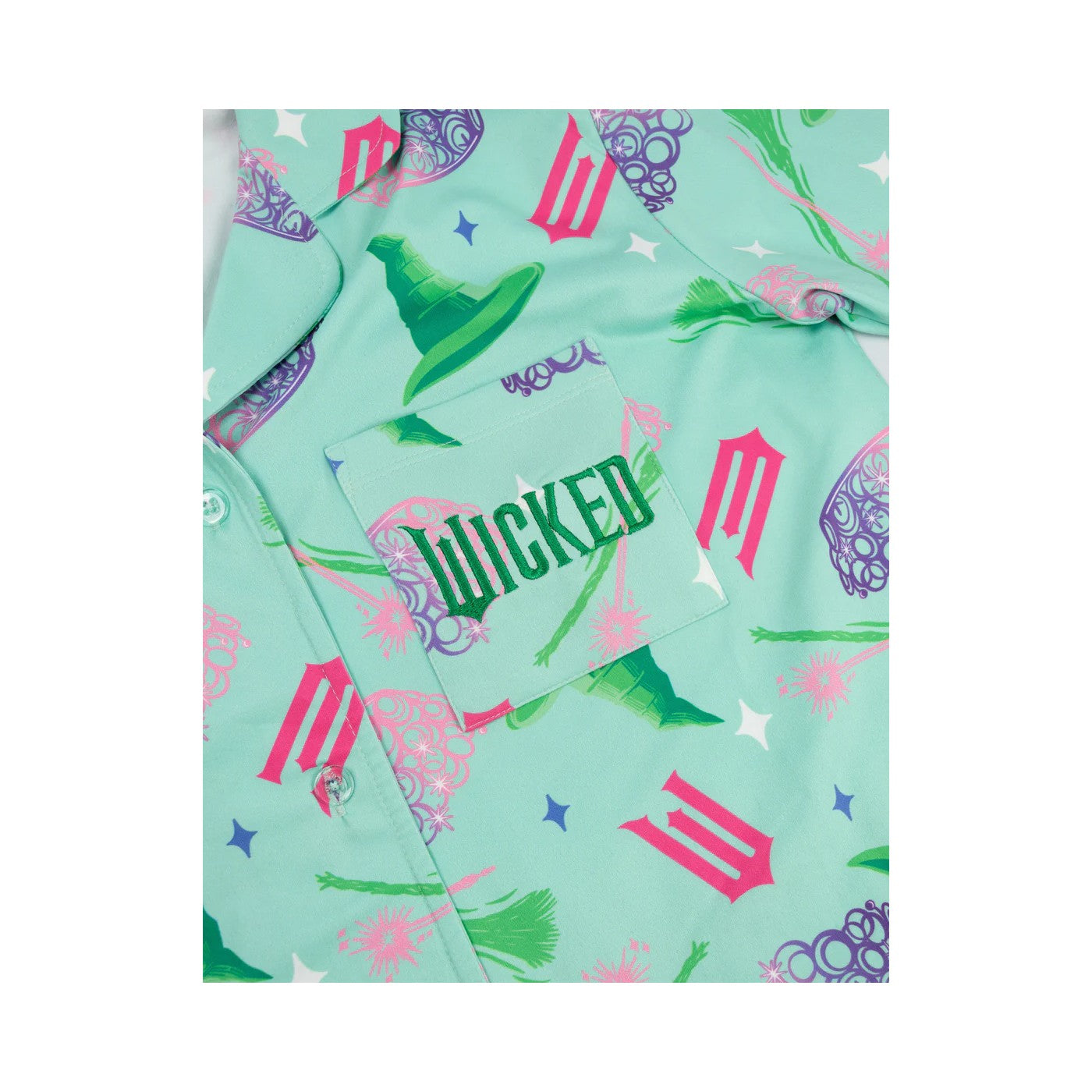 Green - Lifestyle - Wicked Womens-Ladies Character Long Pyjama Set