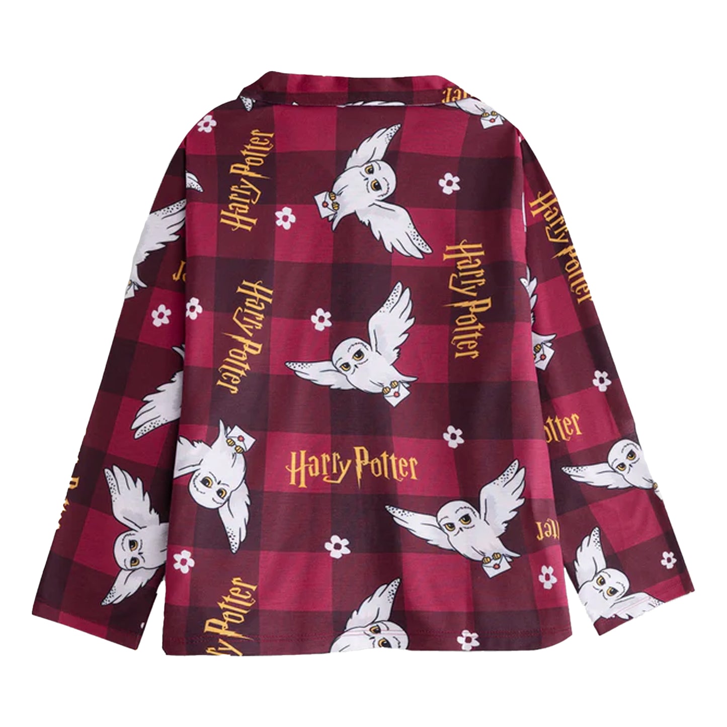Red - Back - Harry Potter Girls Character Long Pyjama Set