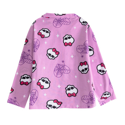 Pink - Back - Monster High Girls Character Long Pyjama Set
