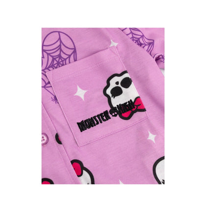 Pink - Close up - Monster High Girls Character Long Pyjama Set