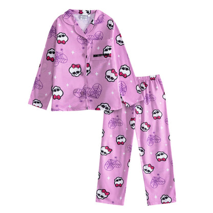 Pink - Front - Monster High Girls Character Long Pyjama Set