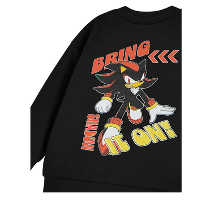 Black - Pack Shot - Sonic The Hedgehog Boys Bring It On Shadow Sweatshirt