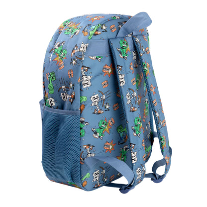 Blue - Back - Minecraft Childrens-Kids Zombie Backpack