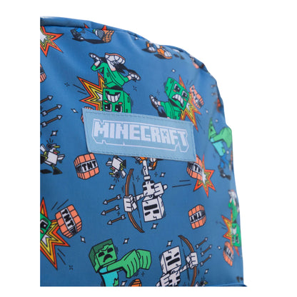 Blue - Side - Minecraft Childrens-Kids Zombie Backpack